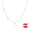Wholesale S925 Sterling Silver Round Zircon Joker Jewelry Set With O Chain Electroplated For Unisex