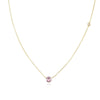 Wholesale S925 Sterling Silver Round Zircon Pendant Necklace With 18K Gold Electroplating And Geometric Styling