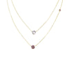 Wholesale S925 Sterling Silver Round Zircon Pendant Necklace With 18K Gold Electroplating And Geometric Styling
