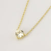 Wholesale S925 Sterling Silver Round Zircon Pendant Necklace With 18K Gold Electroplating And Geometric Styling