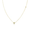 Wholesale S925 Sterling Silver Round Zircon Pendant Necklace With 18K Gold Electroplating And Geometric Styling