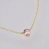 Wholesale S925 Sterling Silver Round Zircon Pendant Necklace With 18K Gold Electroplating And Geometric Styling