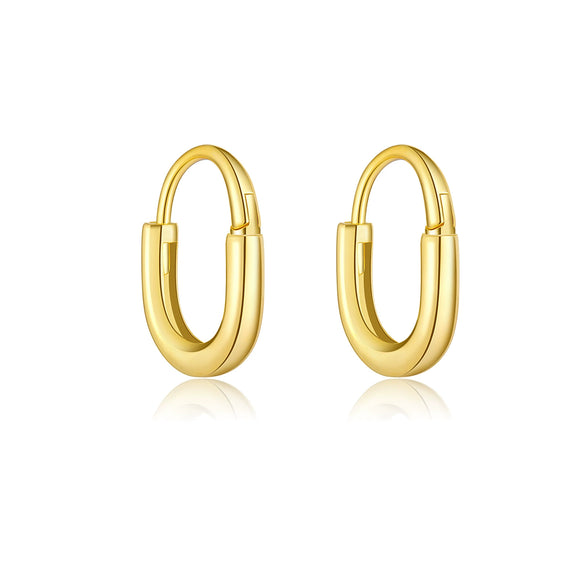 Wholesale S925 Sterling Silver Simple All Match Distinctive Fashionable Ear Buckle Earrings With Electroplating Treatment For Women