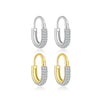 Wholesale S925 Sterling Silver Simple All Match Distinctive Fashionable Ear Buckle Earrings With Electroplating Treatment For Women