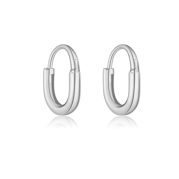 Wholesale S925 Sterling Silver Simple All Match Distinctive Fashionable Ear Buckle Earrings With Electroplating Treatment For Women