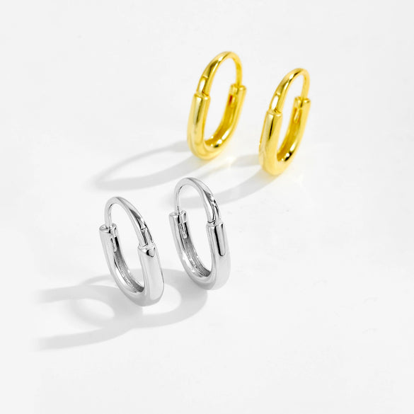 Wholesale S925 Sterling Silver Simple All Match Distinctive Fashionable Ear Buckle Earrings With Electroplating Treatment For Women