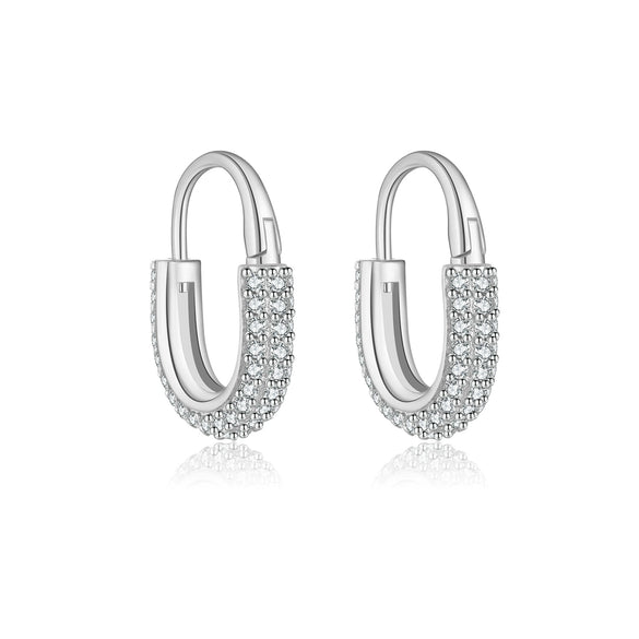 Wholesale S925 Sterling Silver Simple All Match Distinctive Fashionable Ear Buckle Earrings With Electroplating Treatment For Women