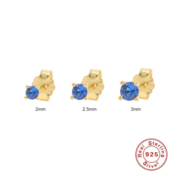 Wholesale S925 Sterling Silver Simple All Match Single Diamond Stud Earrings With Geometric Pattern For Women Electroplated