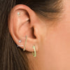 Wholesale S925 Sterling Silver Simple All Match Single Diamond Stud Earrings With Geometric Pattern For Women Electroplated
