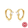Wholesale S925 Sterling Silver Simple Classic Geometric Earrings With Electroplating For Women