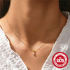 Wholesale S925 Sterling Silver Simple Classic Threeclaw Inlaid Zircon Earrings And Necklace Set With Electroplating Treatment