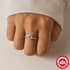 Wholesale S925 Sterling Silver Simple Color Zircon Pendant With Geometric Pattern Opening Adjustable Ring For Women Electroplated