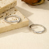 Wholesale S925 Sterling Silver Simple Design Line Ring For Women With Electroplating Process