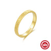 Wholesale S925 Sterling Silver Simple Double Layer Hollow Ring With Single Diamond Moonstone Pearl Geometric Style Electroplated