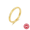 Wholesale S925 Sterling Silver Simple Double Layer Hollow Ring With Single Diamond Moonstone Pearl Geometric Style Electroplated