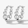 Wholesale S925 Sterling Silver Simple Elegant Geometric Ball Beaded Women's Earrings With Electroplating