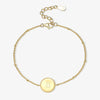 Wholesale S925 Sterling Silver Simple Fashion Classic Chain Bracelet With Gossy 26 Letter Circle Design Electroplated For Women