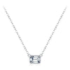 Wholesale S925 Sterling Silver Simple Geometric Diamond Women's Niche Chic Style Clavicle Chain Necklace
