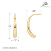 Wholesale S925 Sterling Silver Simple Geometric Electroplated Women's Petal Earrings