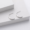 Wholesale S925 Sterling Silver Simple Geometric Electroplated Women's Petal Earrings