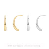 Wholesale S925 Sterling Silver Simple Geometric Electroplated Women's Petal Earrings