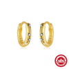 Wholesale S925 Sterling Silver Simple Geometric Kiteshaped Zircon Ear Buckle Huggie Hoops With Electroplating