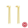 Wholesale S925 Sterling Silver Simple Geometric Star Moon Tassel Eardrop Earrings For Ladies