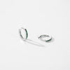 Wholesale S925 Sterling Silver Simple Green Zirconium Inlay Ear Buckle Women's Ear Accessories With Geometric Style