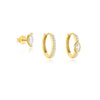 Wholesale S925 Sterling Silver Simple Inlaid Horse Eye Diamond Earrings Jewelry Set With Geometric Pattern And Electroplating For Women