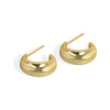 Wholesale S925 Sterling Silver Simple Irregular Concave And Convex Goldplated Female Stud Earrings
