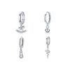 Wholesale S925 Sterling Silver Simple Light Luxury Niche Design Exquisite Trojan Horse Pin Pattern Pure Handmade Earrings For Women
