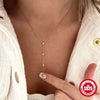 Wholesale S925 Sterling Silver Simple Lovethemed Ladies Clavicle Necklace With Leaf Pattern And Electroplating Y Chain