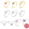 Wholesale S925 Sterling Silver Simple Meteor Ring With Micro Inlaid Crown Opening Design Geometric Pattern Inlaid Zircon For Women