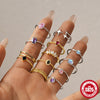 Wholesale S925 Sterling Silver Simple Meteor Ring With Micro Inlaid Crown Opening Design Geometric Pattern Inlaid Zircon For Women