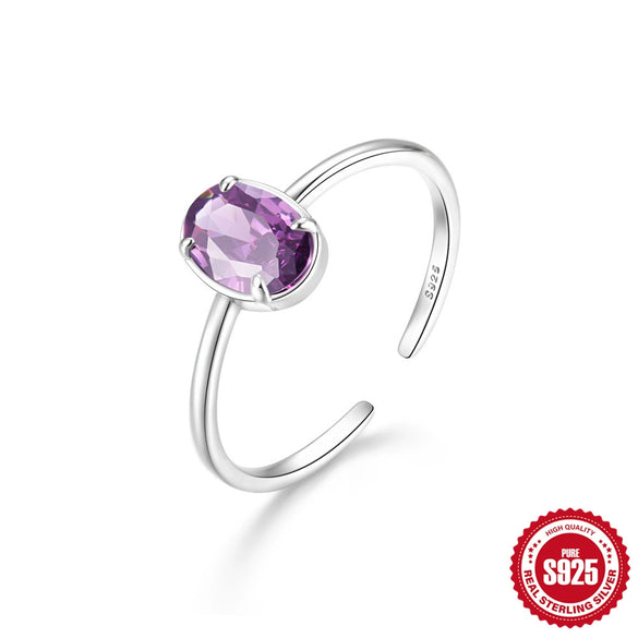 Wholesale S925 Sterling Silver Simple Meteor Ring With Micro Inlaid Crown Opening Design Geometric Pattern Inlaid Zircon For Women