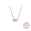 Wholesale S925 Sterling Silver Simple Petal Horse Eye Diamond Ochain Collarbone Necklace With Geometric Design For Women