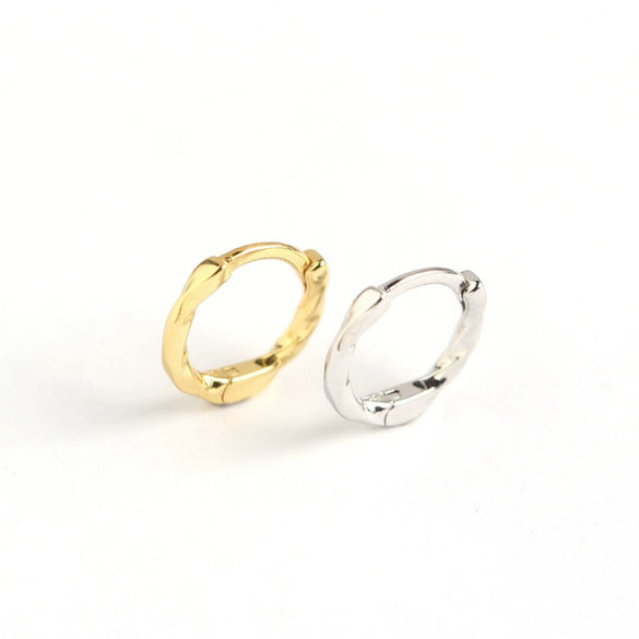 Wholesale S925 Sterling Silver Simple Rope Knot Winding Earring With Geometric Pattern And Electroplating Treatment