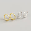 Wholesale S925 Sterling Silver Simple Rope Knot Winding Earring With Geometric Pattern And Electroplating Treatment