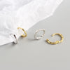 Wholesale S925 Sterling Silver Simple Rope Knot Winding Earring With Geometric Pattern And Electroplating Treatment