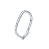 Wholesale S925 Sterling Silver Simple Small Square Ring With Geometric Pattern For Women Seiko Crafted