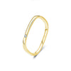 Wholesale S925 Sterling Silver Simple Small Square Ring With Geometric Pattern For Women Seiko Crafted