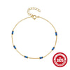 Wholesale S925 Sterling Silver Simple Style Blue Zircon Geometric Bracelet With Electroplating For Women