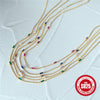 Wholesale S925 Sterling Silver Simple Thin Chain With Red Zircon And Geometric Pattern For Women Electroplated Clavicle Chain Jewelry