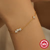 Wholesale S925 Sterling Silver Simple Women's Bracelet With Four Petal Flower Design And Electroplating Treatment