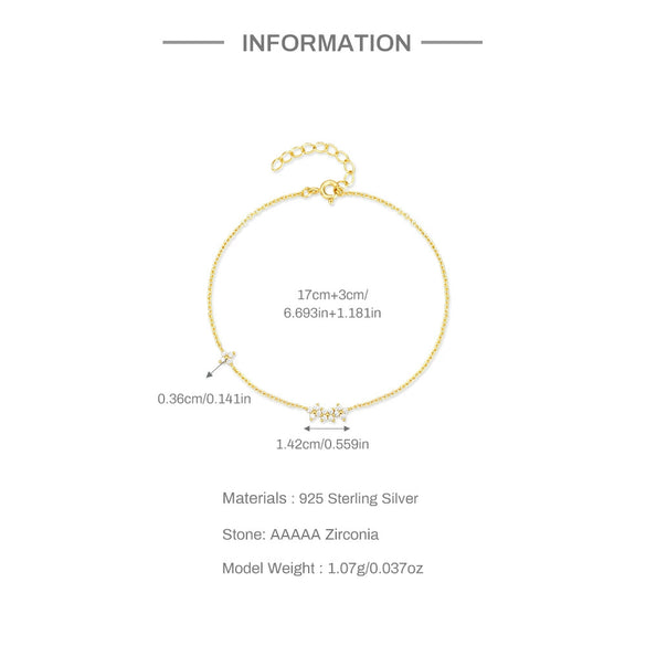 Wholesale S925 Sterling Silver Simple Women's Bracelet With Four Petal Flower Design And Electroplating Treatment