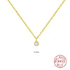 Wholesale S925 Sterling Silver Single Diamond Clavicle Necklace With Geometric Pattern And K Gold Plated Electroplating For Women