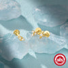 Wholesale S925 Sterling Silver Single Diamond Inlaid Flat Ear Studs Body Piercing Earrings For Women Fashion Style
