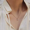 Wholesale S925 Sterling Silver Single Diamond 14K Gold Plated Cross Chain Necklace For Women Light Luxury Style
