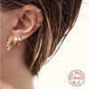 Wholesale S925 Sterling Silver Single Ear Clip Fashion Earrings With Geometric Diamond Modeling And Electroplating Treatment