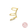Wholesale S925 Sterling Silver Single Ear Clip Fashion Earrings With Geometric Diamond Modeling And Electroplating Treatment